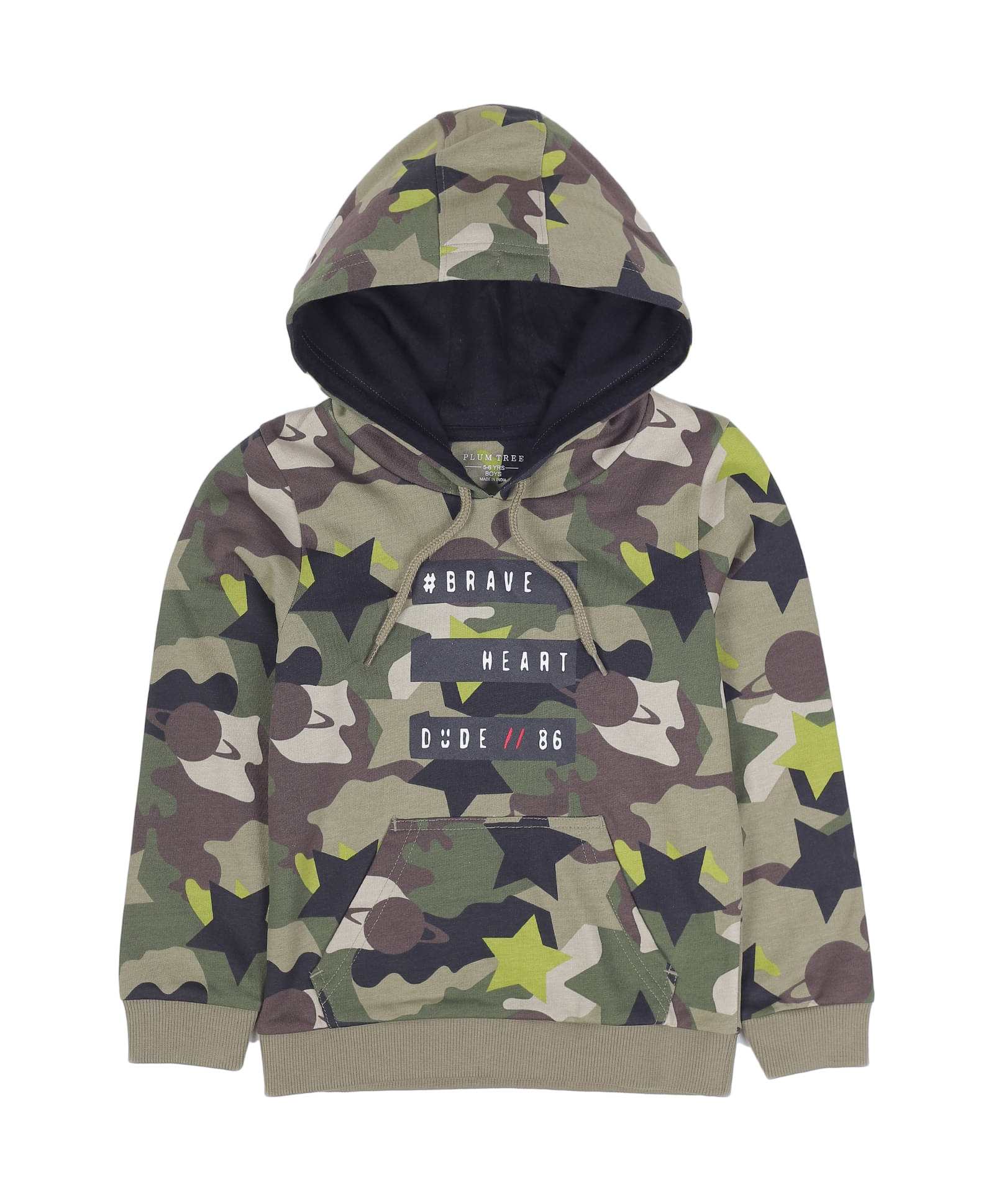     			PLUM TREE Pack of 1 Boys Cotton Sweatshirt ( Khaki )