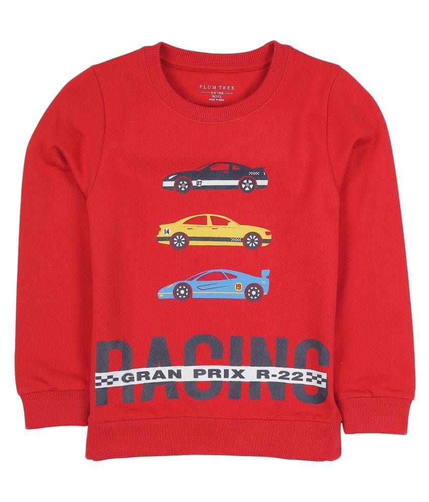     			PLUM TREE Pack of 1 Boys Cotton Sweatshirt ( Red )