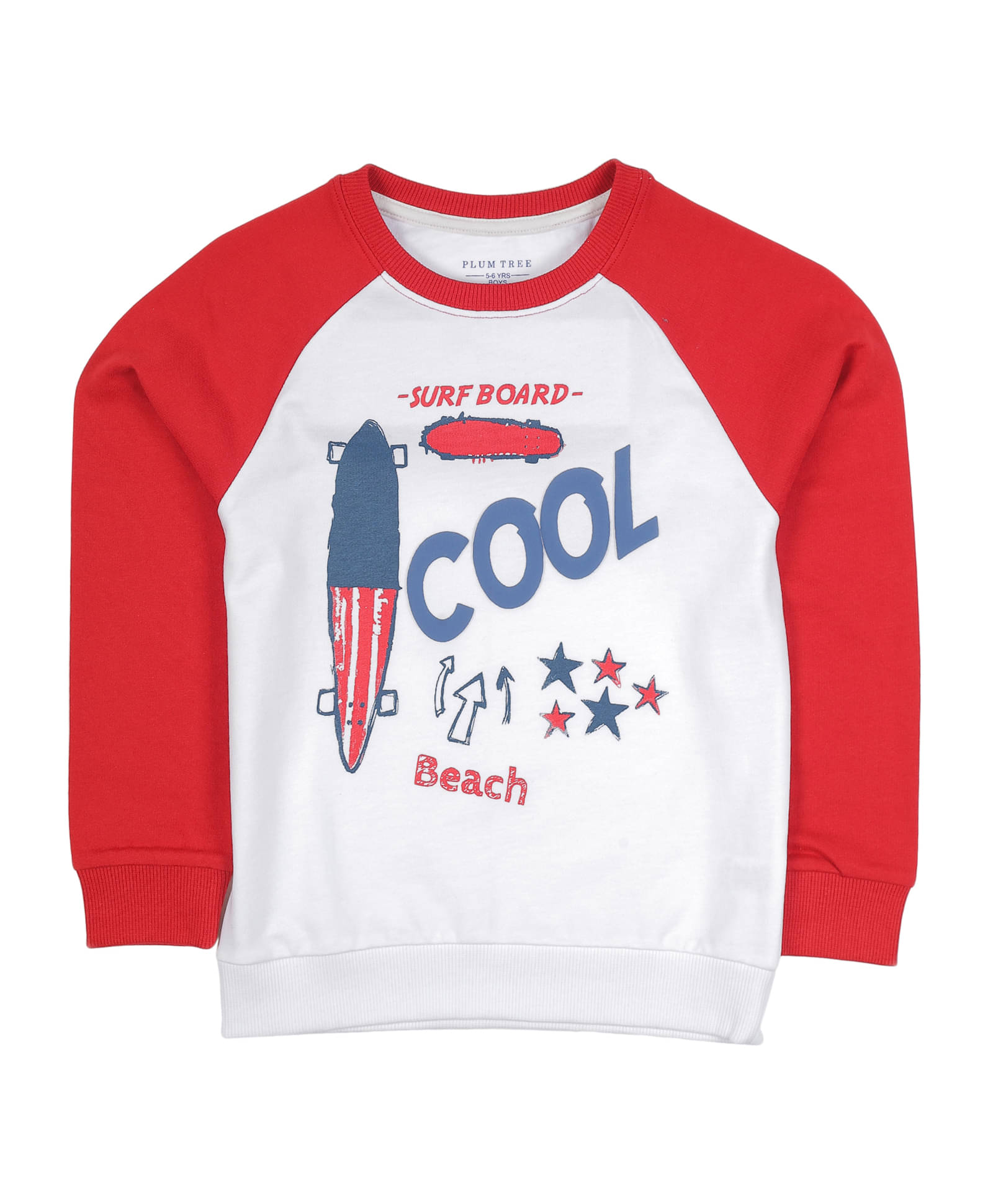     			PLUM TREE Pack of 1 Boys Cotton Sweatshirt ( Off White )