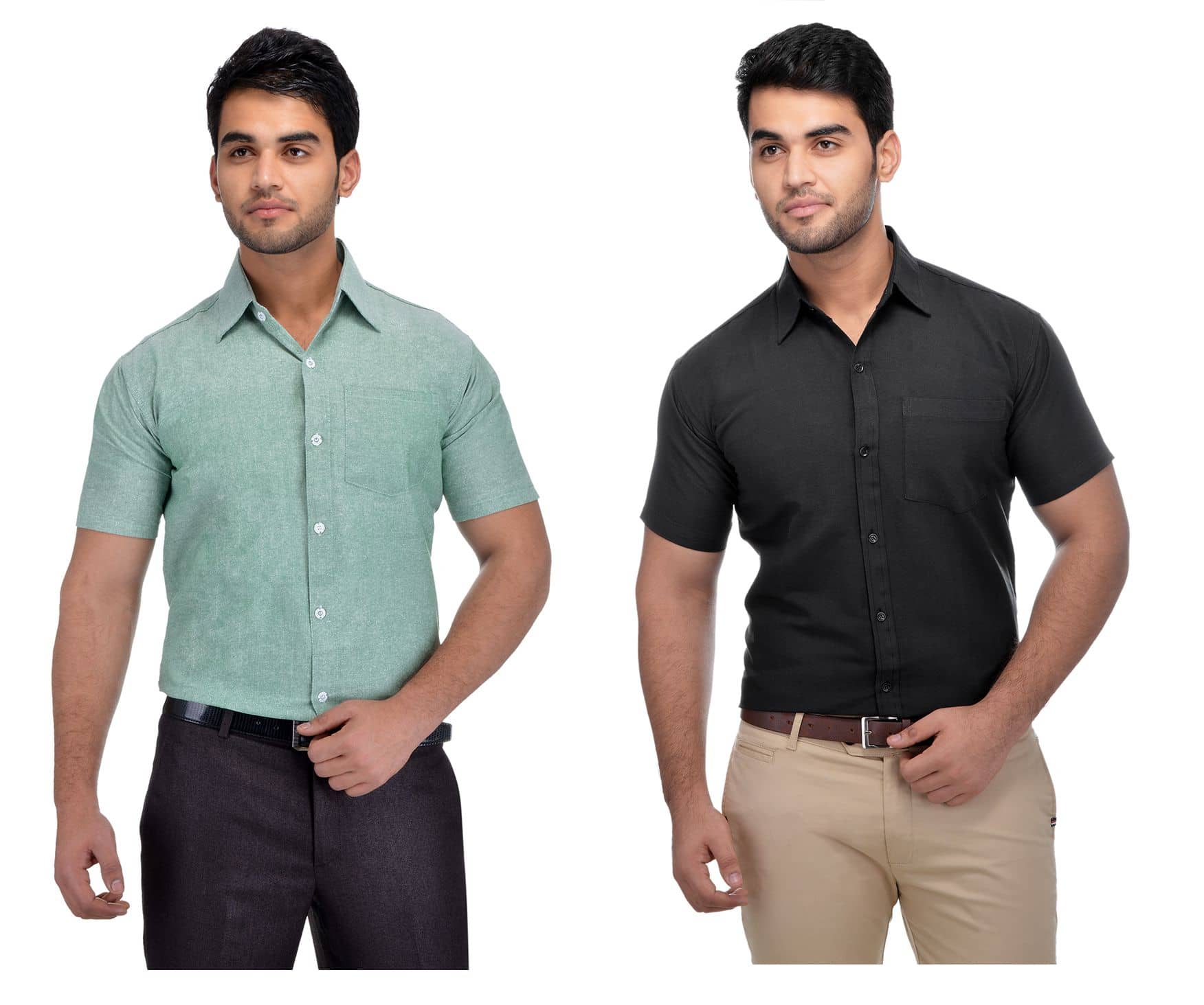 DESHBANDHU DBK Cotton Regular Fit Half Sleeves Men's Formal Shirt - Multi ( Pack of 2 )