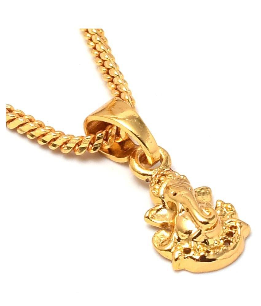    			Jewar Mandi Golden Pendant set ( Pack of 1 )