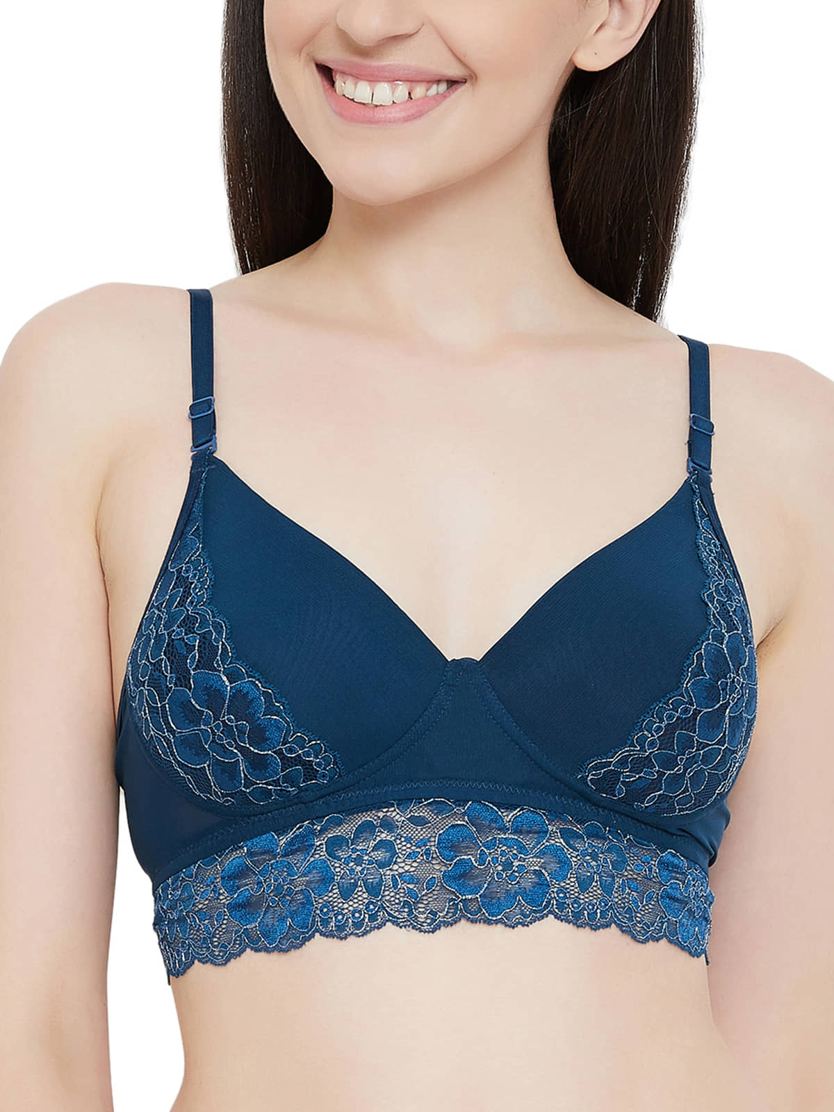 Clovia Lace Bralette - Blue
