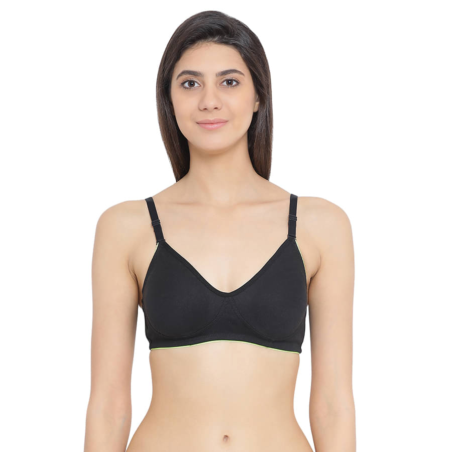     			Clovia Cotton Non Padded Women's T-Shirt Bra ( Black )