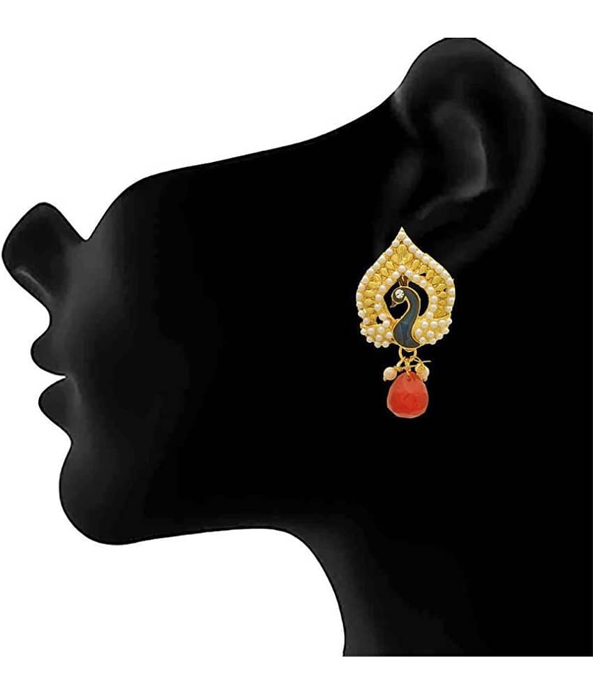 JFL - Jewellery For Less Golden Drop Earrings ( Pack of 1 ) - Earrings | Buy online on ZillyBuy