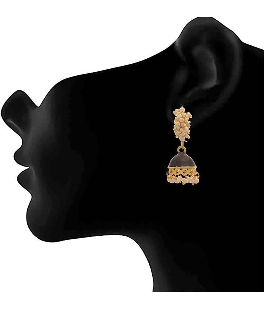 JFL - Jewellery For Less Golden Jhumki Earrings ( Pack of 1 ) - Earrings | Buy online on ZillyBuy