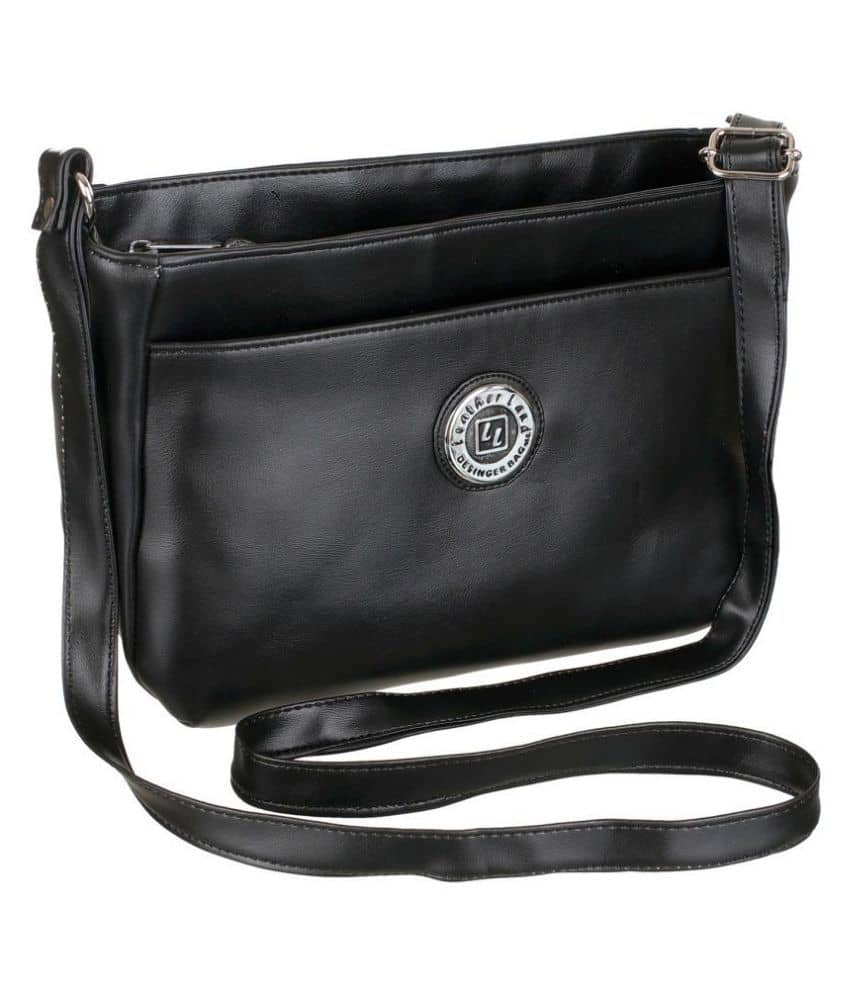 Leather Land Sling Bag Non Leather Set of 1 ( Black ) - Handbags | Buy online on ZillyBuy