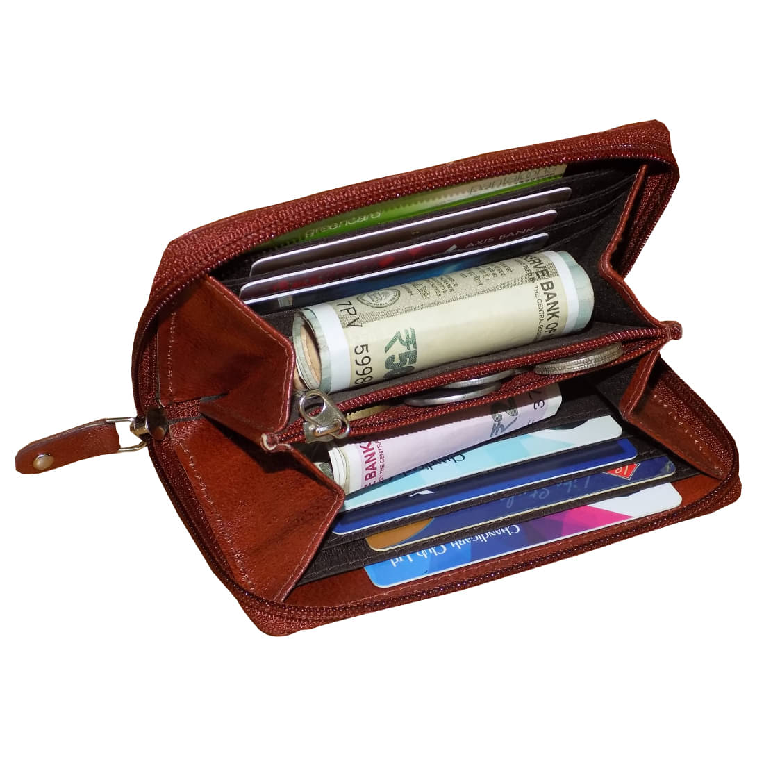     			STYLE SHOES Brown Money Clip