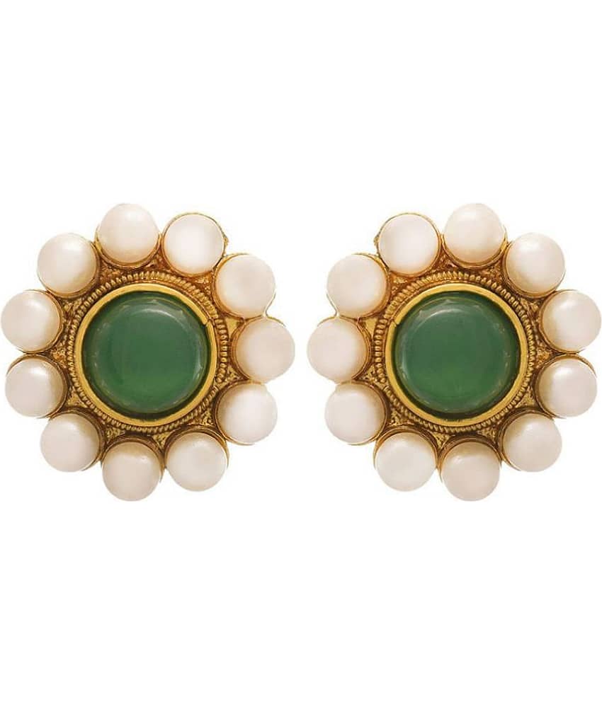 Traditional and Ethnin One Gram Gold Plated Black Designer Earring for Women - Earrings | Buy online on ZillyBuy