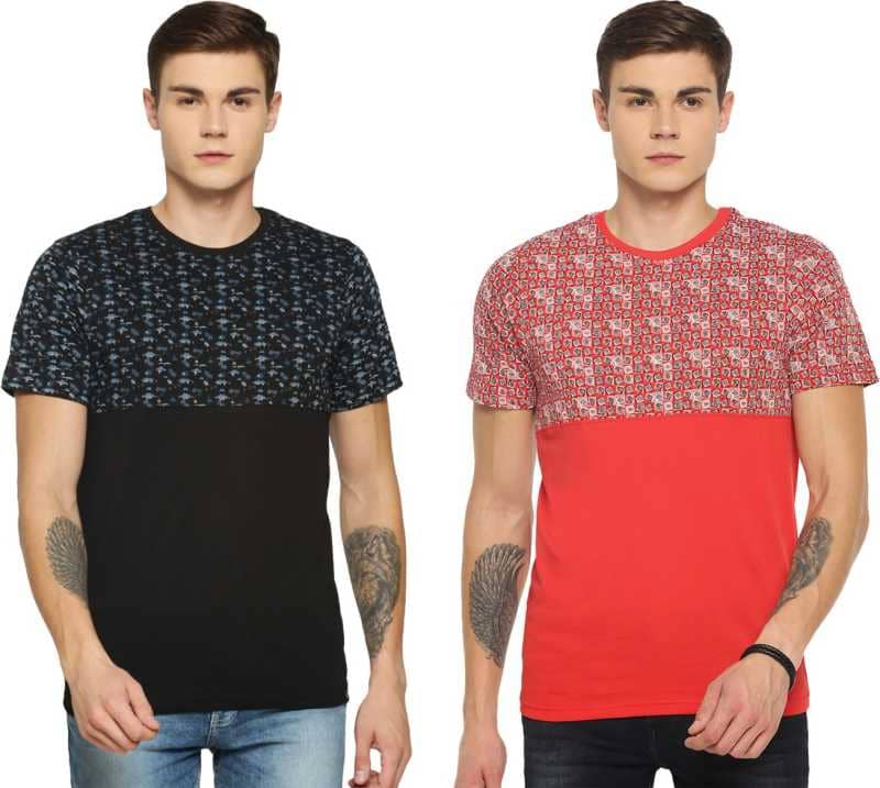 Dollar Cotton Blend Multicolor Printed T-Shirt