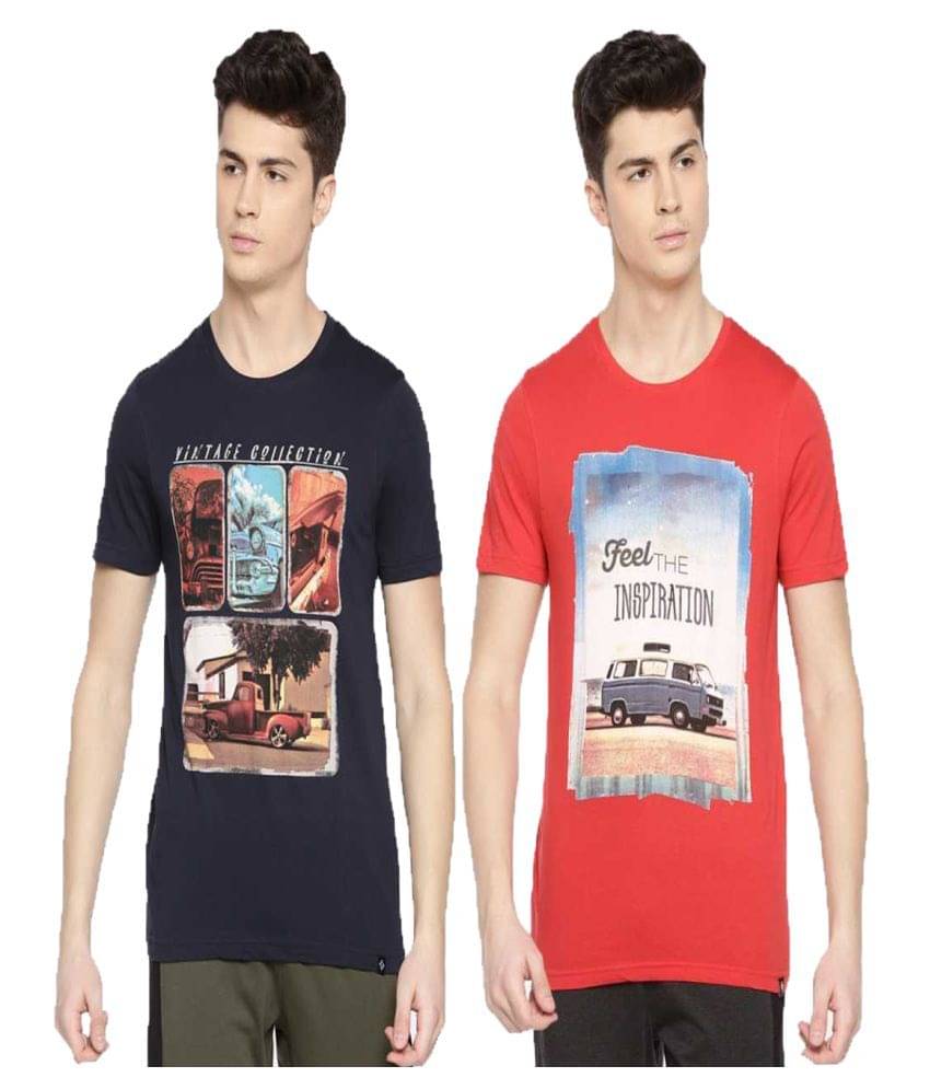 Dollar Cotton Blend Multicolor Printed T-Shirt     			Dollar Cotton Blend Multicolor Printed T-Shirt