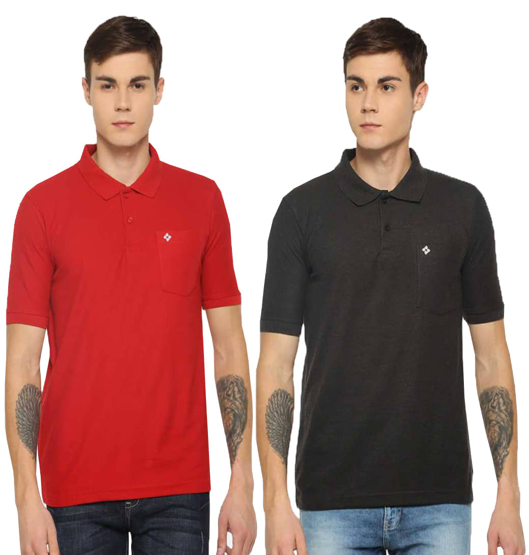 Dollar Cotton Blend Multicolor Solids T-Shirt
