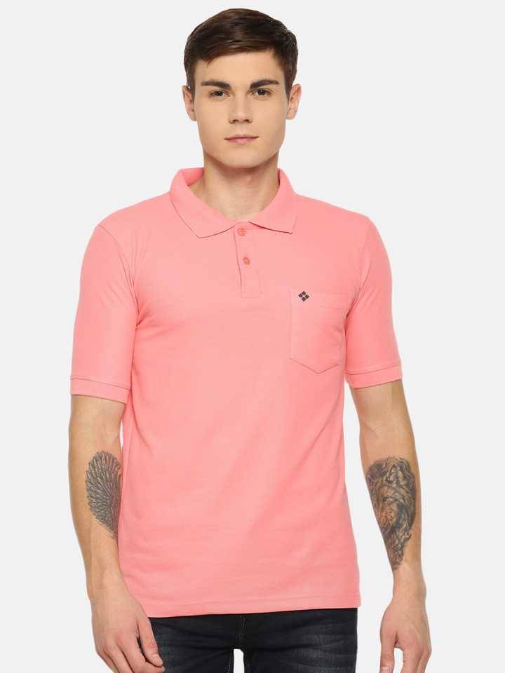 Dollar Cotton Blend Pink Solids Polo T-Shirt Dollar Cotton Blend Pink Solids Polo T-Shirt