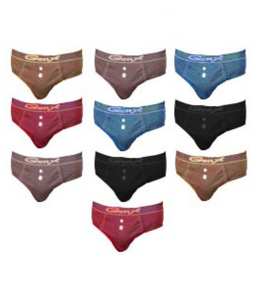     			Genx Multi Brief Pack of 10