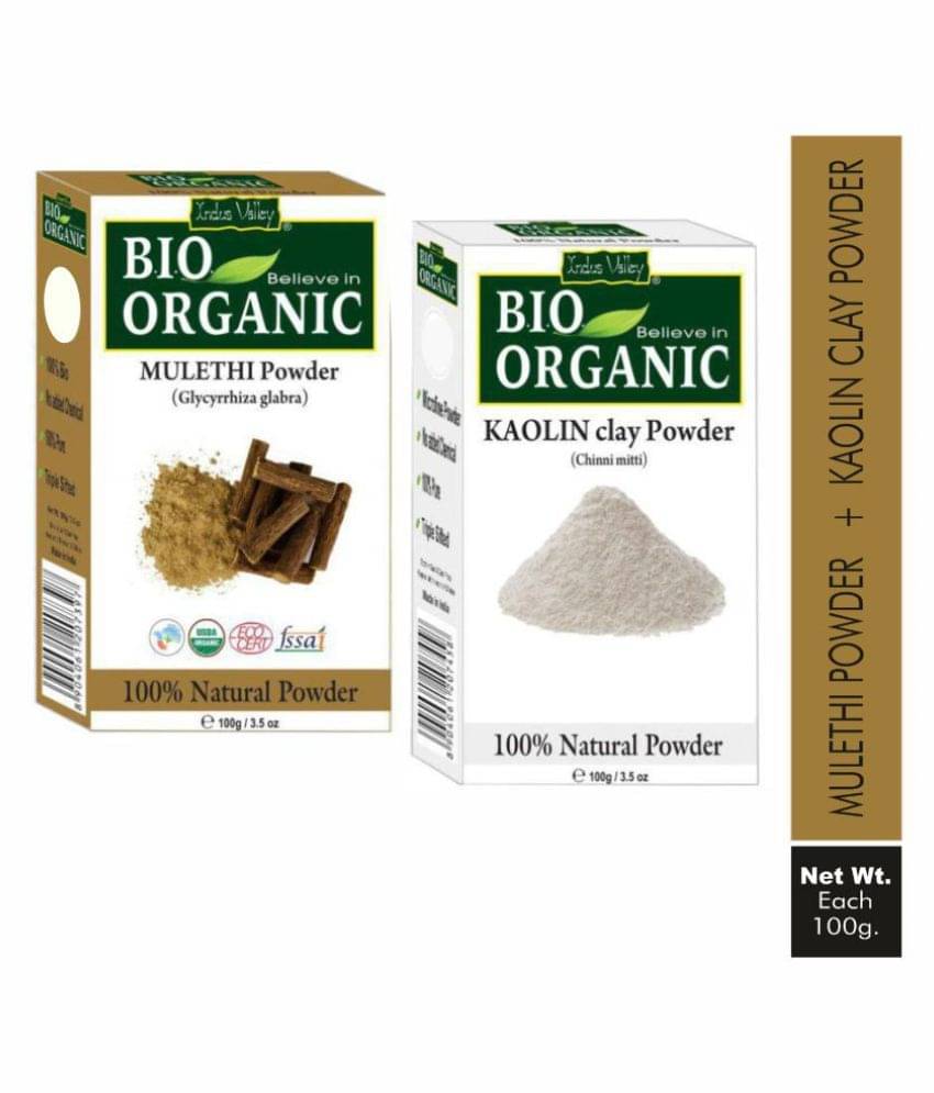     			Indus Valley Kaolin Clay + Mulethi Powder Skin Care Detoxifying & Brightening Face Pack Powder For