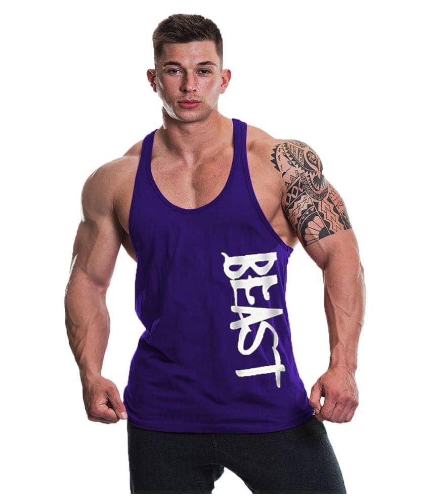 THE BLAZZE Blue Sleeveless Vests Single     			THE BLAZZE Blue Sleeveless Vests Single