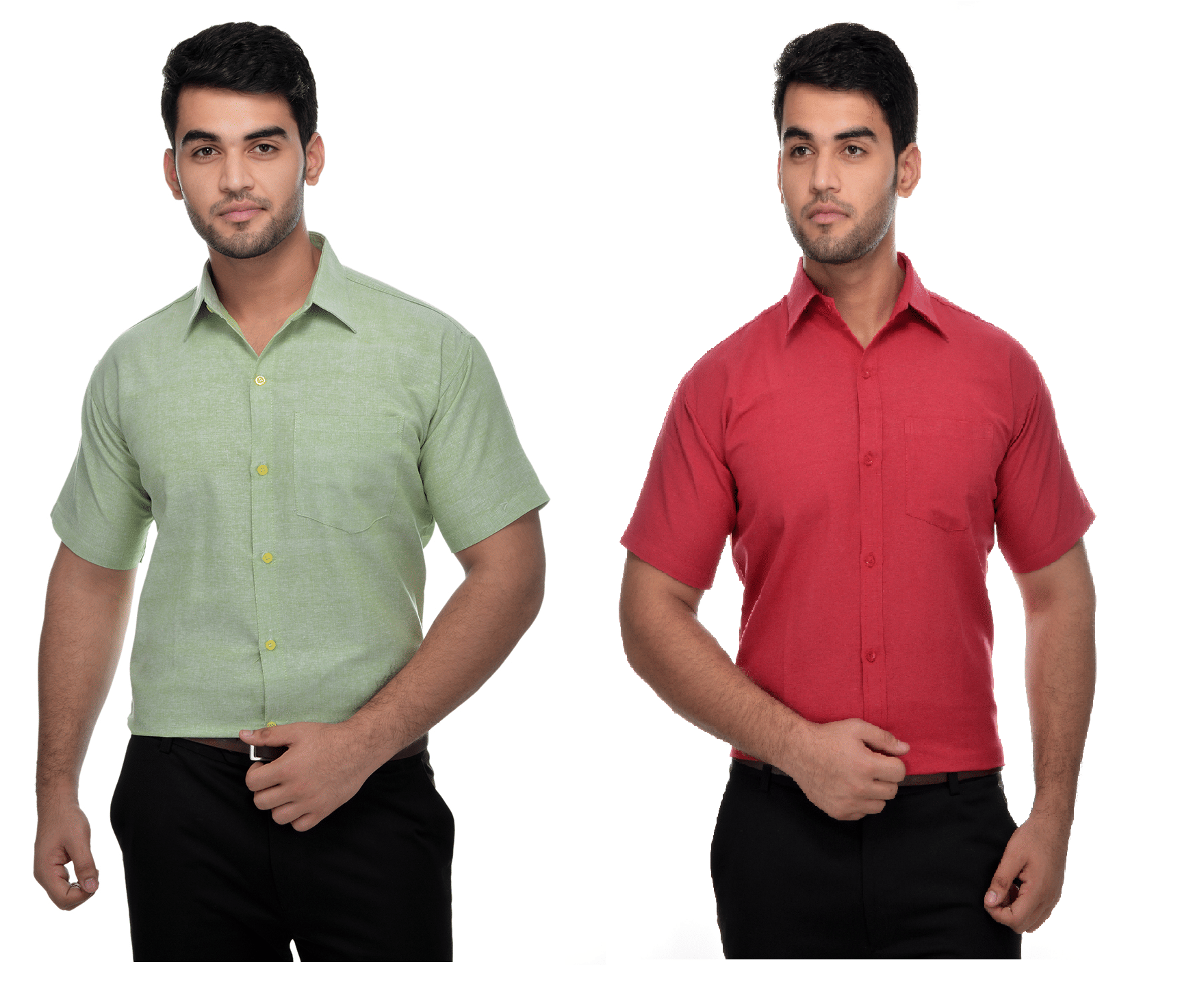 DESHBANDHU DBK Cotton Regular Fit Half Sleeves Men's Formal Shirt - Multi ( Pack of 2 )