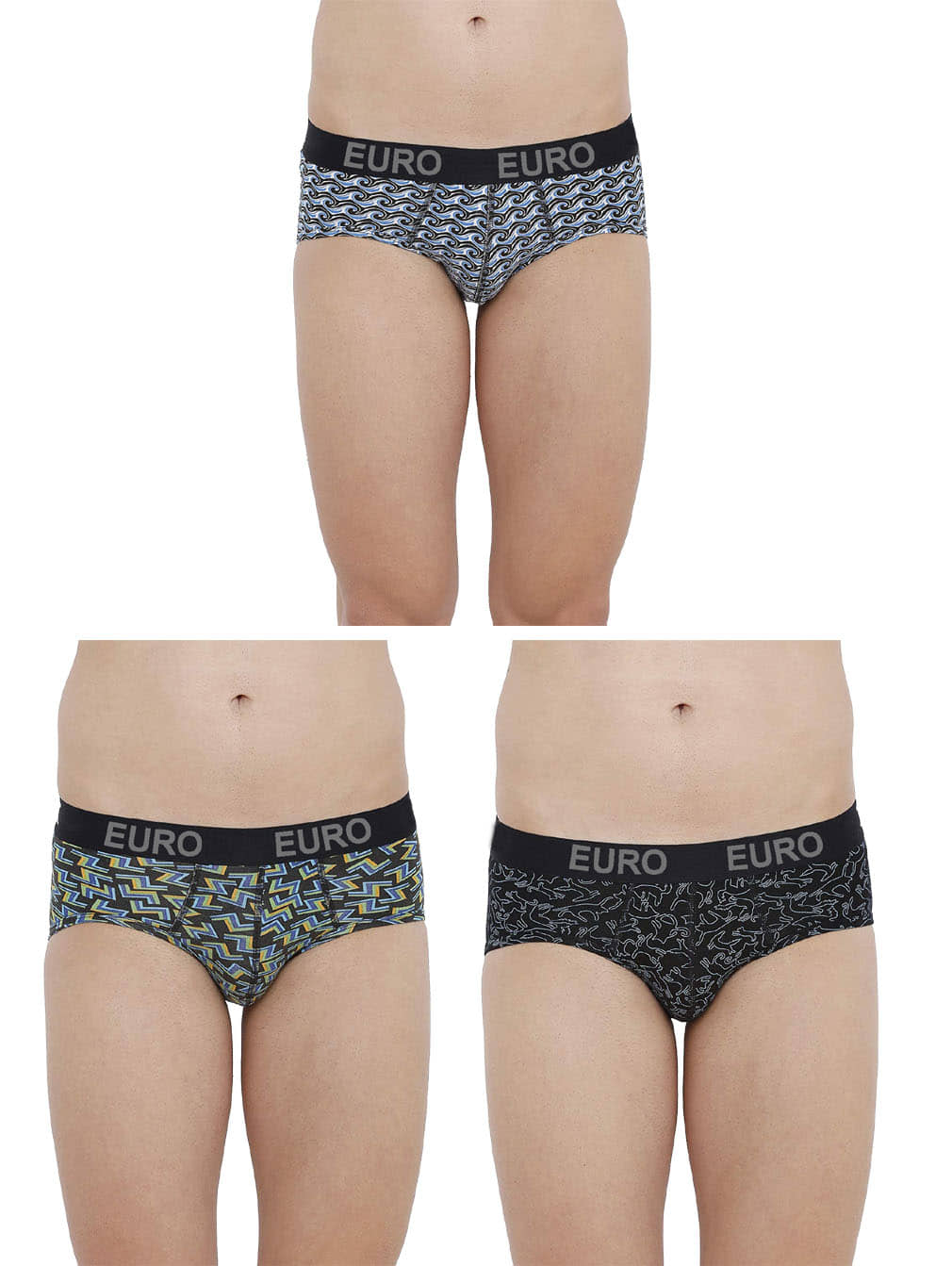 Euro Multi Brief Pack of 3