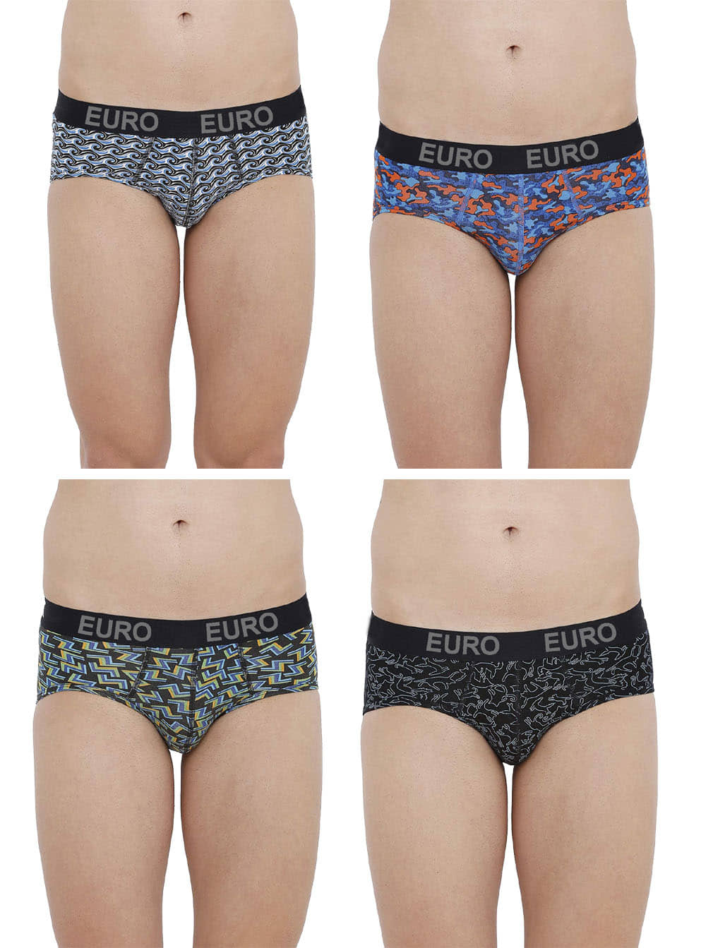 Euro Multi Brief Pack of 4