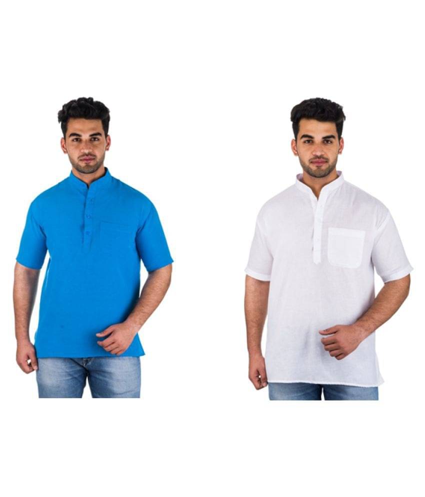 DESHBANDHU DBK Multi 100 Percent Cotton Kurta Pack of 2 DESHBANDHU DBK Multi 100 Percent Cotton Kurta Pack of 2