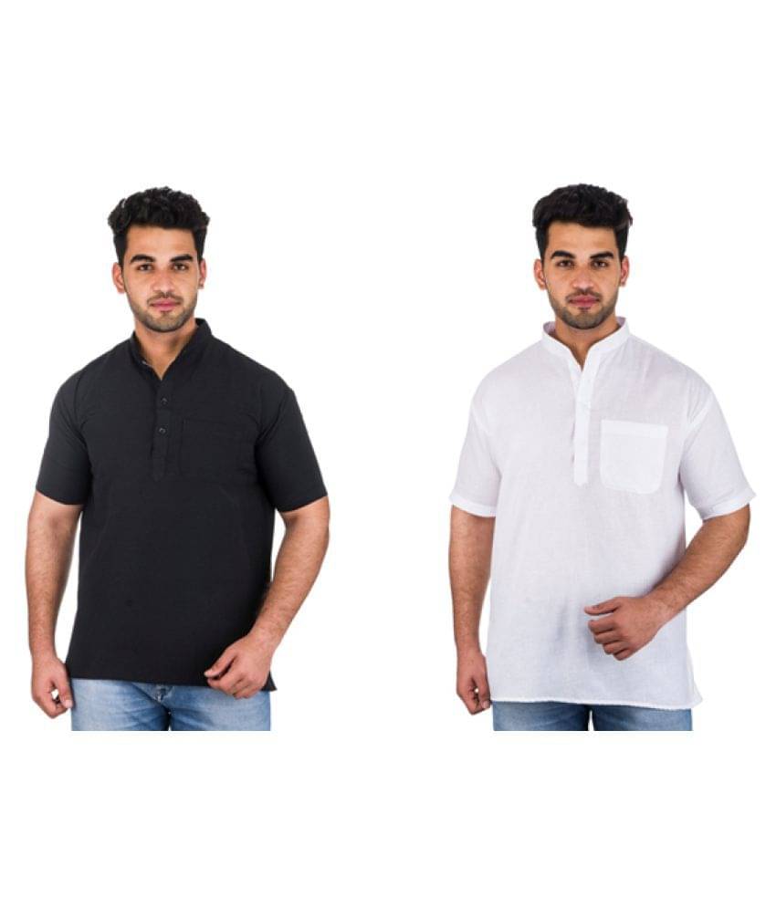 DESHBANDHU DBK Multi 100 Percent Cotton Kurta Pack of 2     			DESHBANDHU DBK Multi 100 Percent Cotton Kurta Pack of 2