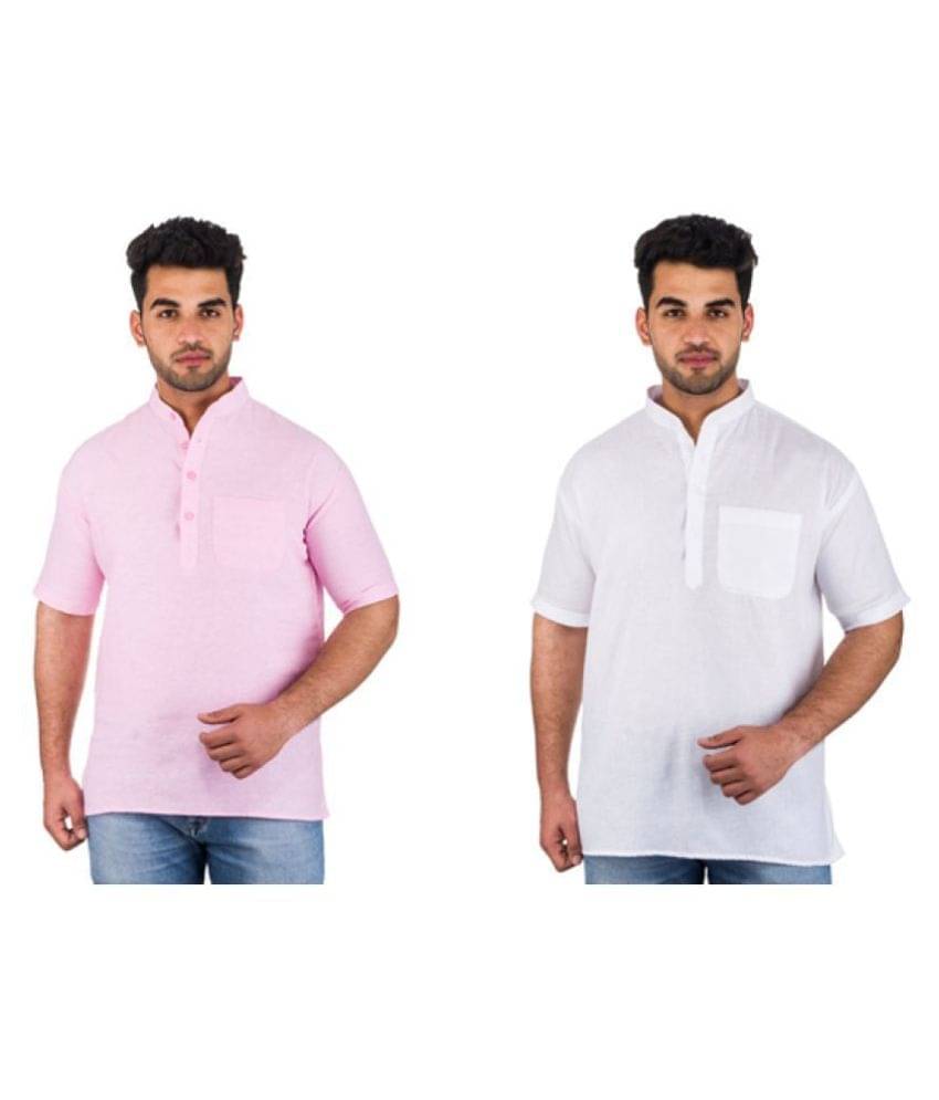 DESHBANDHU DBK Multi 100 Percent Cotton Kurta Pack of 2 DESHBANDHU DBK Multi 100 Percent Cotton Kurta Pack of 2