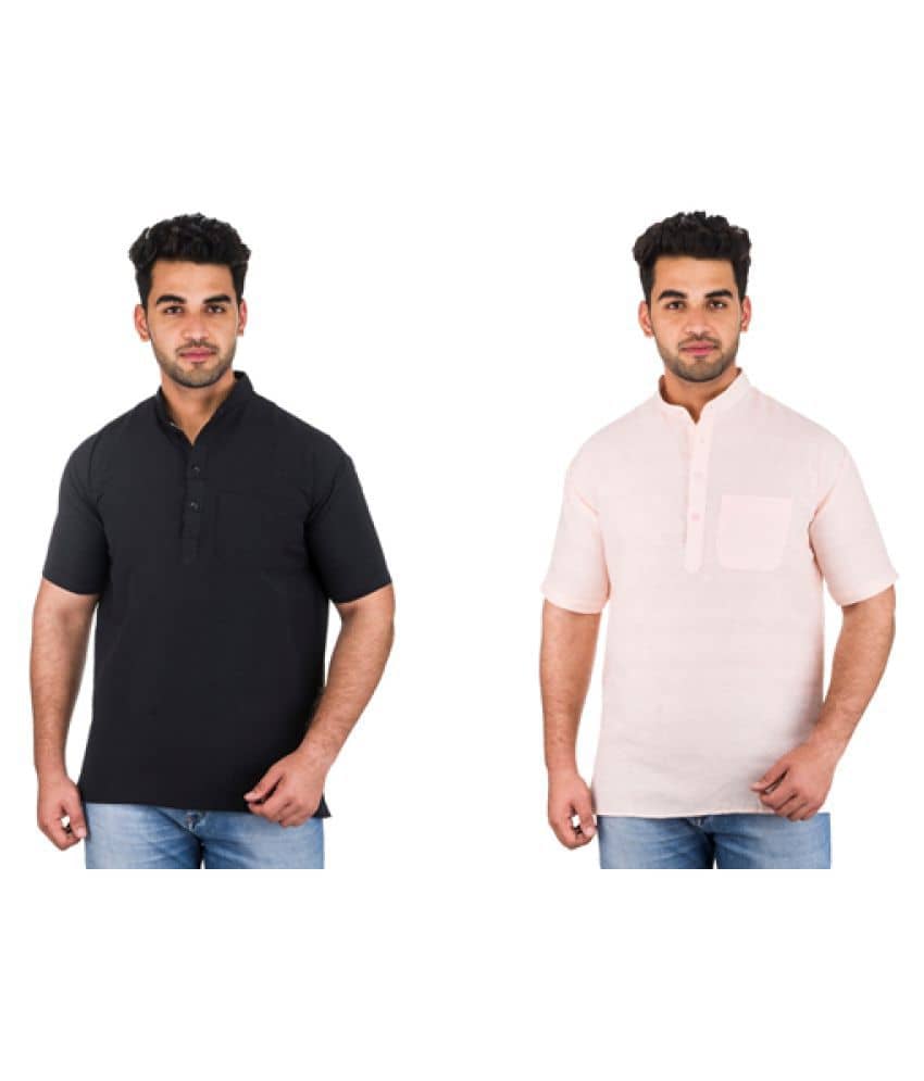 DESHBANDHU DBK Multi 100 Percent Cotton Kurta Pack of 2 - Kurtas & Kurta Sets | Buy online on ZillyBuy