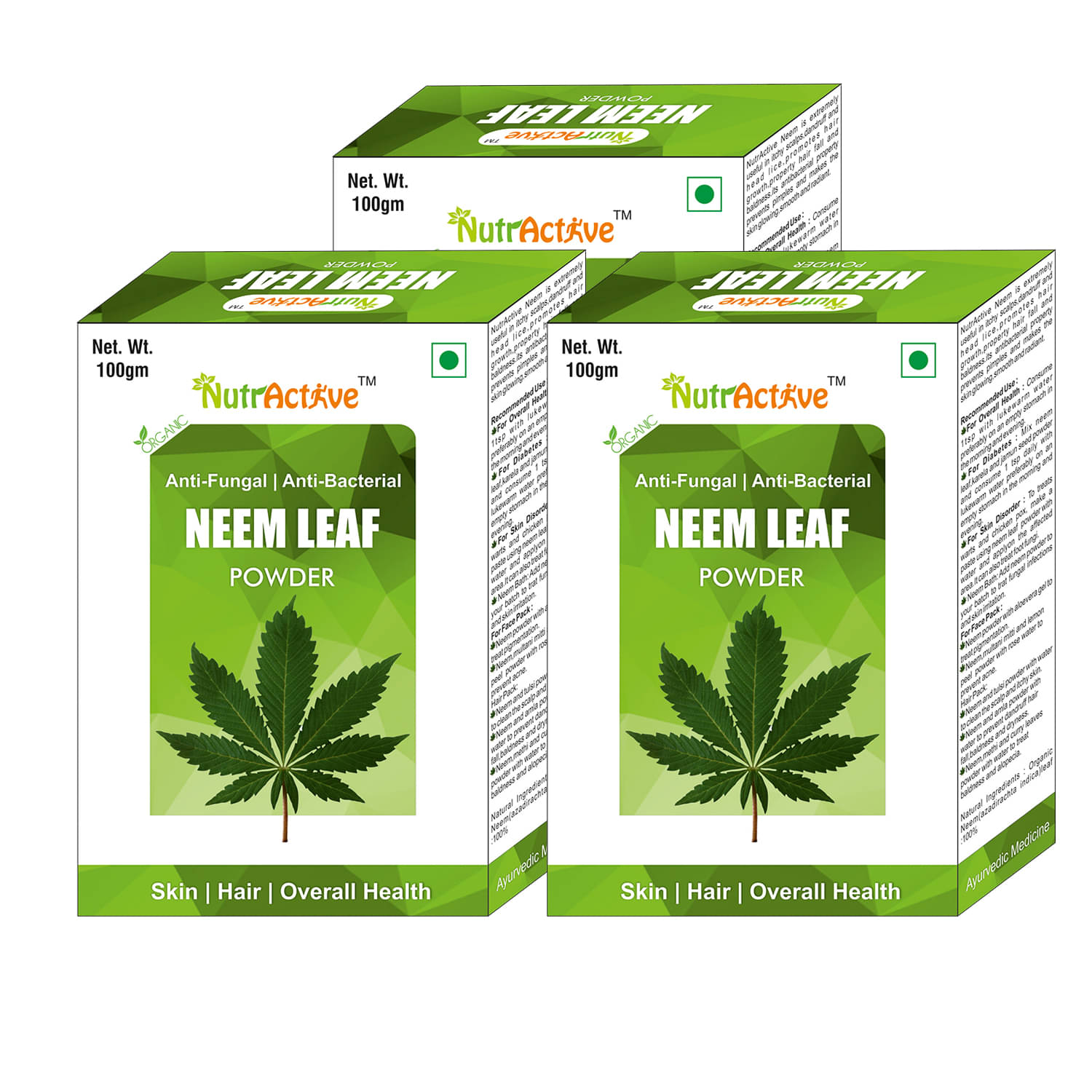     			Nutractive Organic Neem Leaf Powder Powder 100 Gm Pack of 3