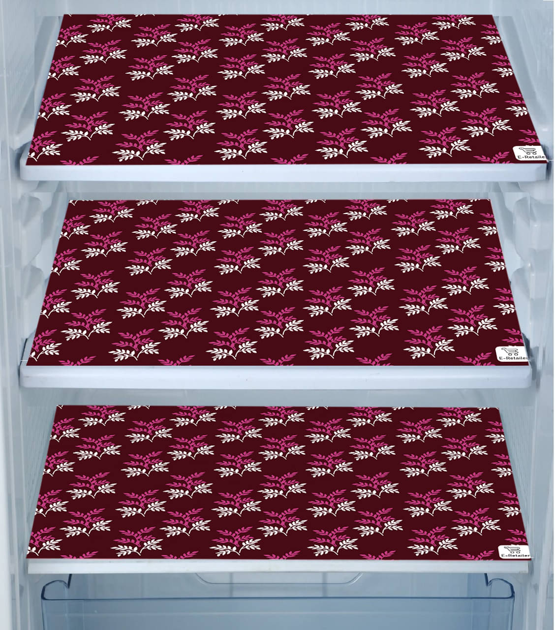 E-Retailer Set of 3 PVC Purple Fridge Mats E-Retailer Set of 3 PVC Purple Fridge Mats