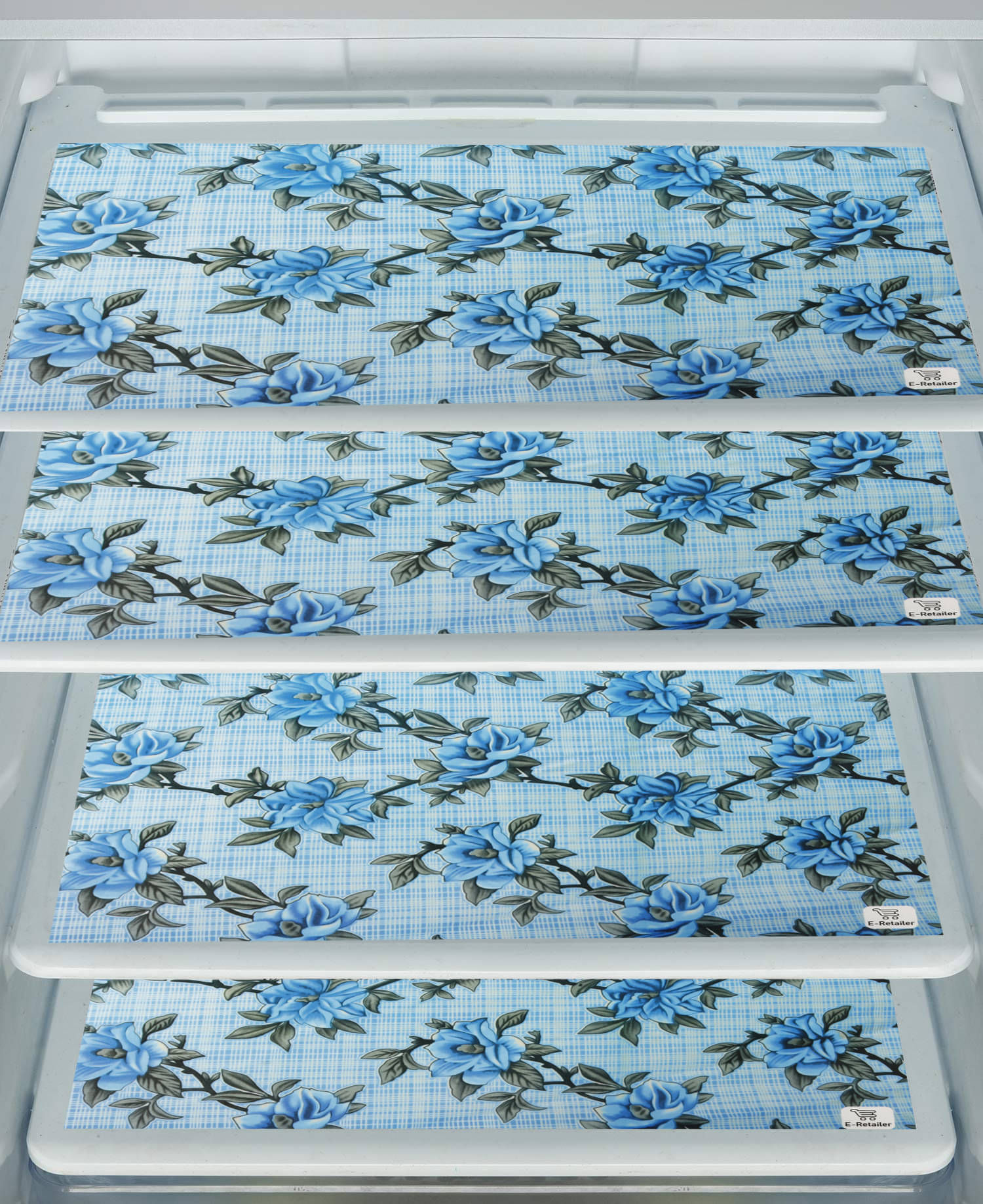     			E-Retailer Set of 4 PVC Blue Fridge Mats