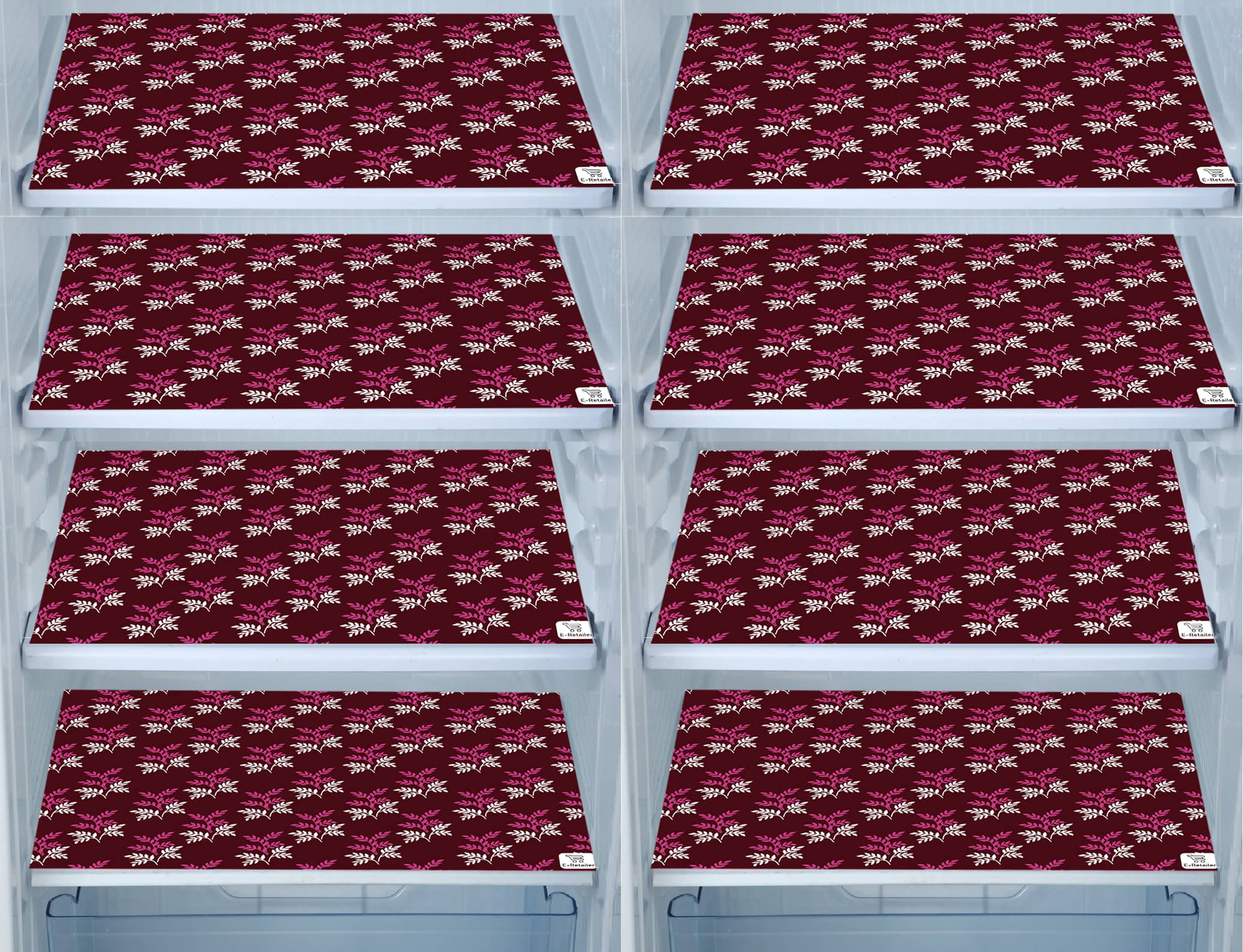 E-Retailer Set of 8 PVC Purple Fridge Mats E-Retailer Set of 8 PVC Purple Fridge Mats