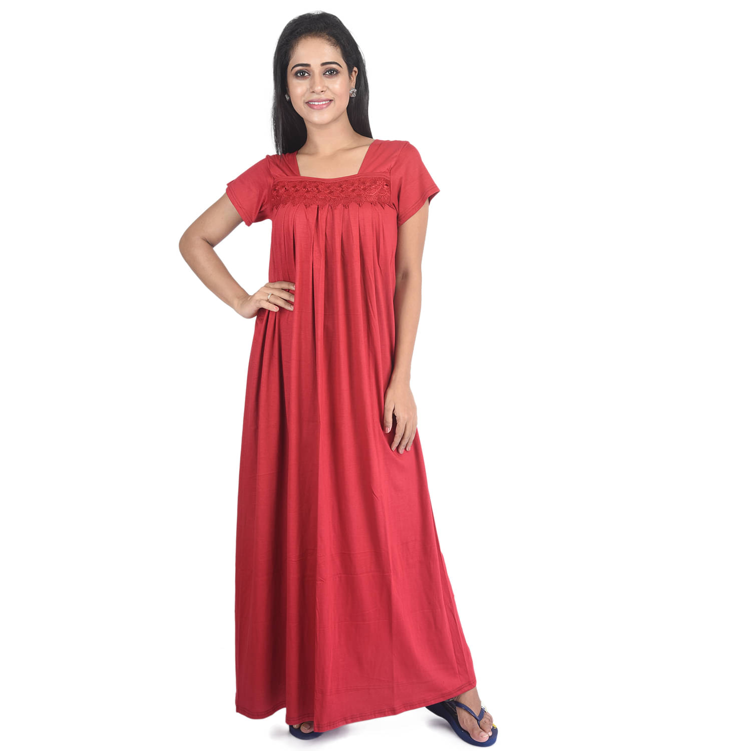     			PIYALI'S CREATION WOMEN'S Hosiery Nighty & Night Gowns - Maroon