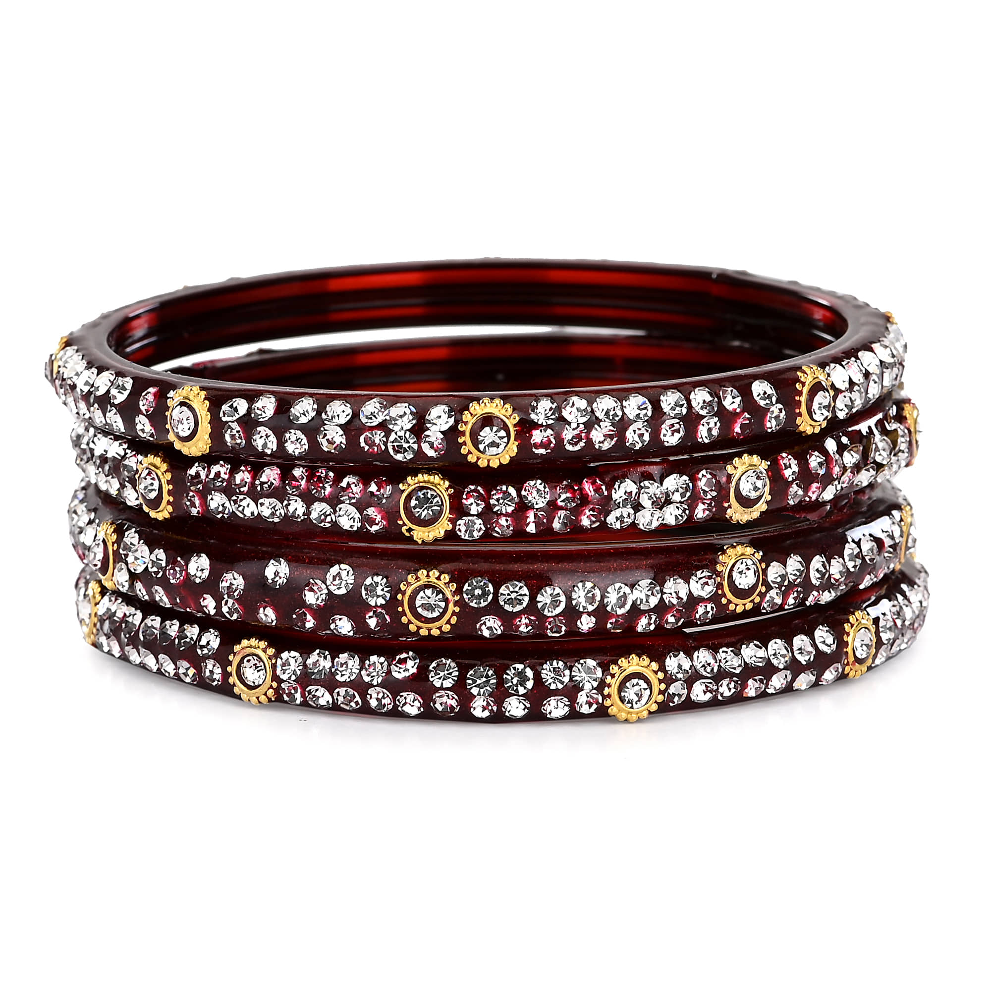 Designer Bridal Glass Bangle/ Kada Set For Party, Marriage, And Function, Ornamented, Colorful - Bangles & Bracelets | Buy online on ZillyBuy