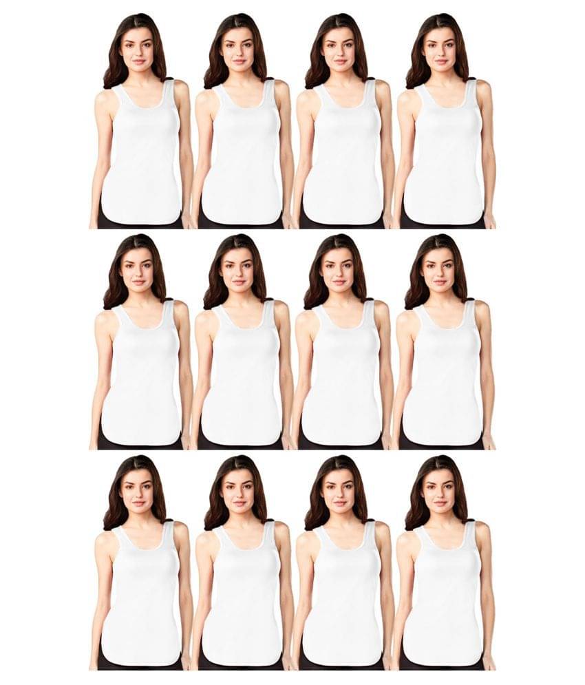 Dixcy Cotton Camisoles - White     			Dixcy Cotton Camisoles - White