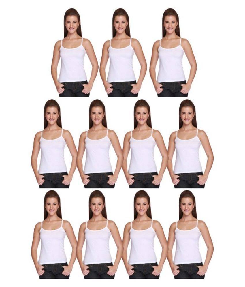     			Dixcy Cotton Camisoles - White