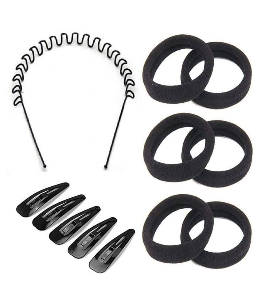     			VSAKSH Women's Hair Accessories Black Formal Combo