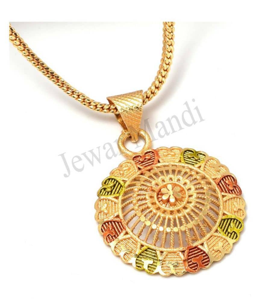 Jewar Mandi - Golden Pendant ( Pack of 1 )