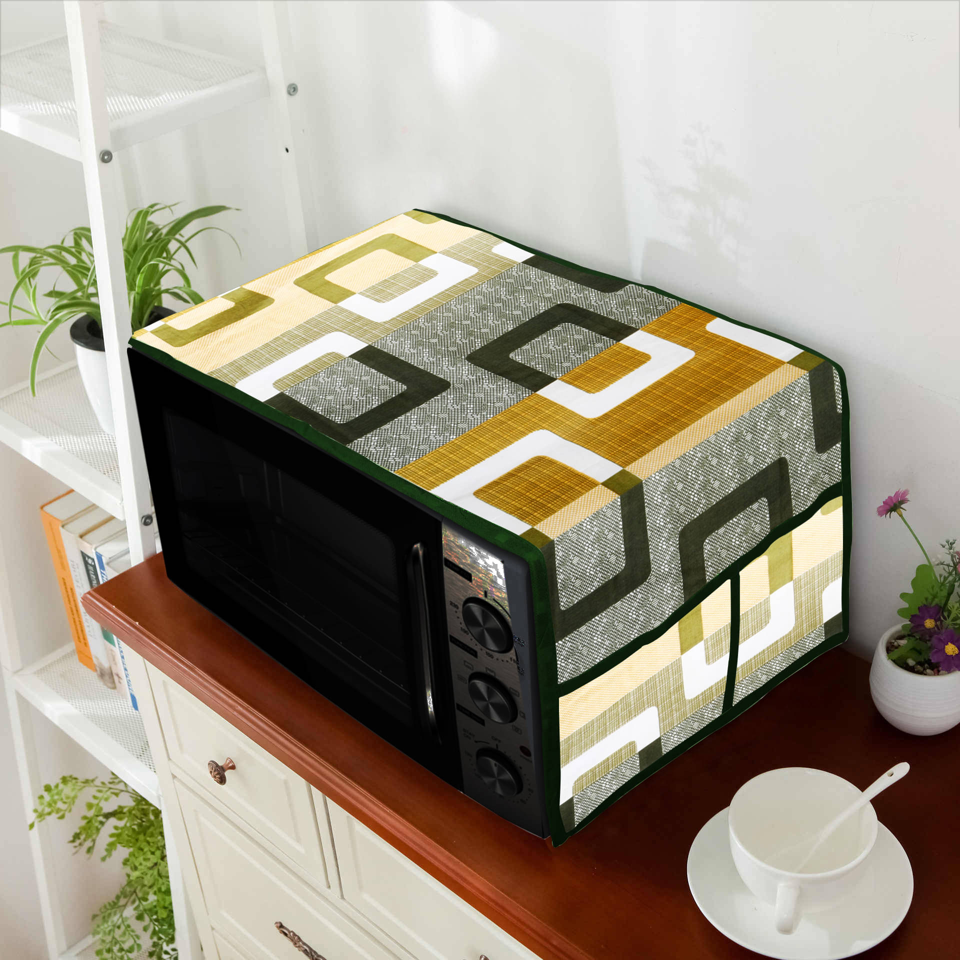     			E-Retailer Single Polyester Green Microwave Oven Cover -