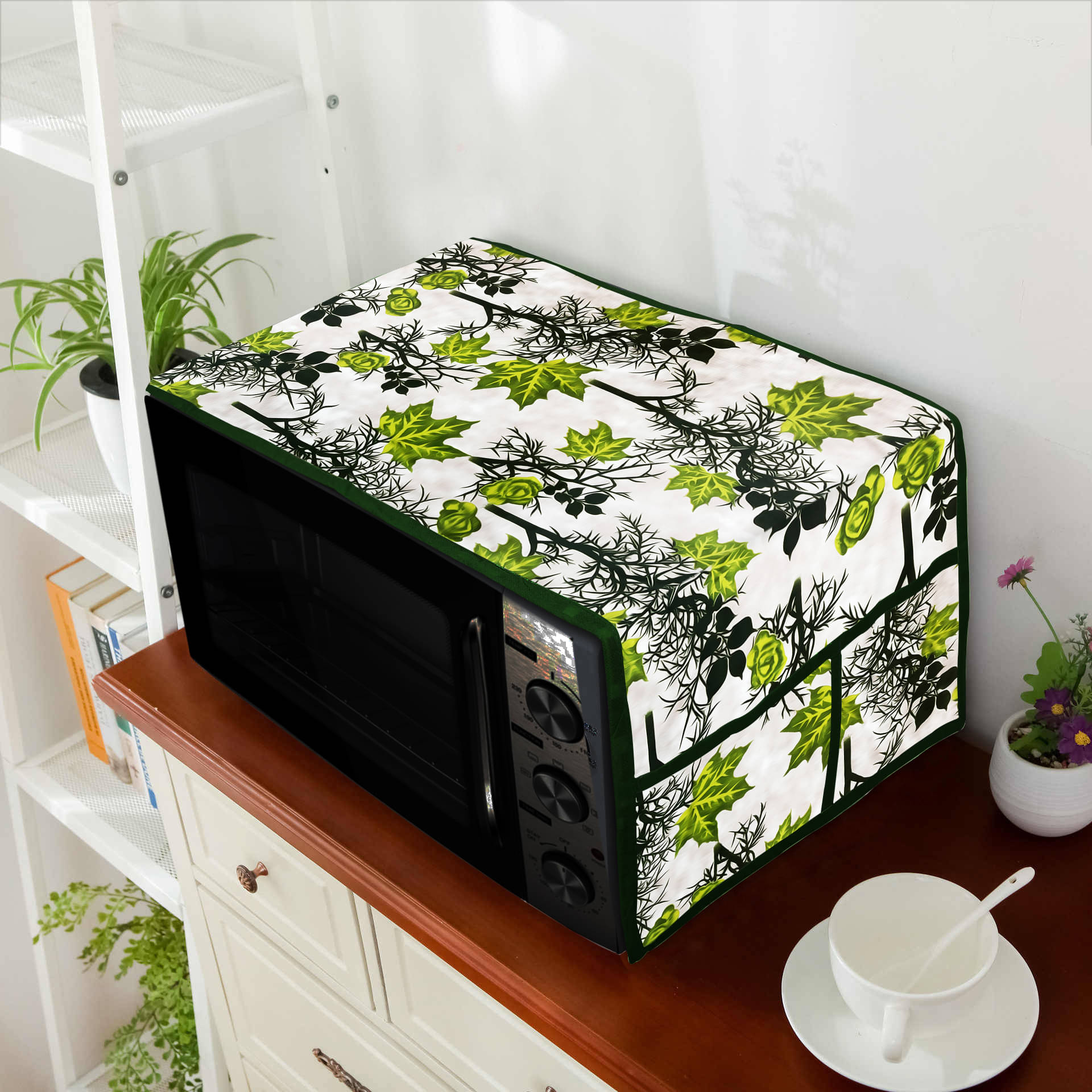E-Retailer Single Polyester Green Microwave Oven Cover - E-Retailer Single Polyester Green Microwave Oven Cover -