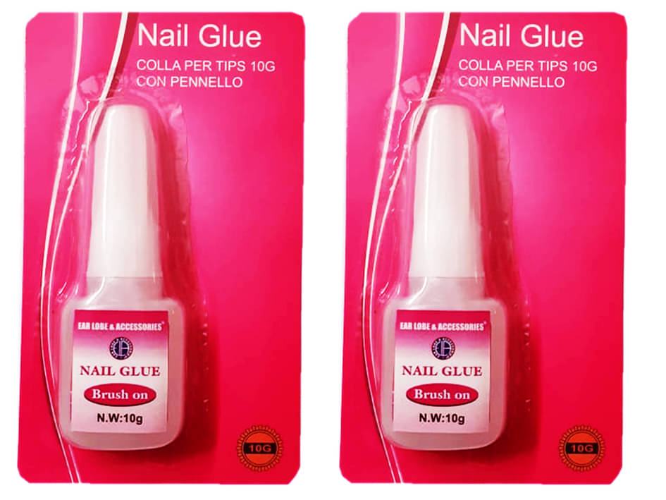    			Ear Lobe & Accessories Nail Glue(10ml) set of 2pcs Nails 10 g