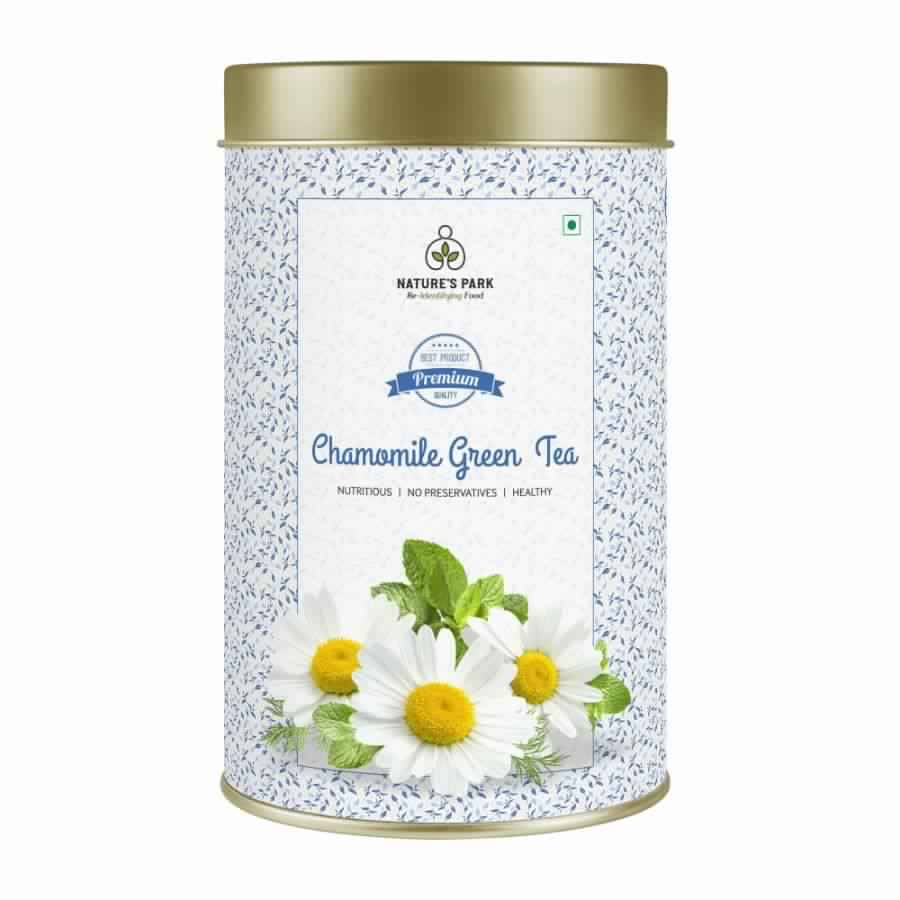 Nature's Park Assam Tea Loose Leaf Chamomile Green Tea 100 gm     			Nature's Park Assam Tea Loose Leaf Chamomile Green Tea 100 gm