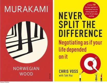 Norwegian Wood & Never Split The Difference (Paperback, Haruki Murakami, Chriss Voss)     			Norwegian Wood & Never Split The Difference (Paperback, Haruki Murakami, Chriss Voss)