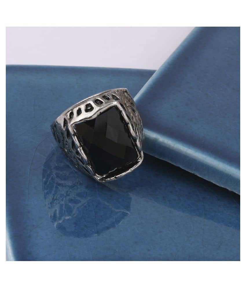 SILVER SHINE Silver Plated  Designer Fancy look Ring For Men Boys