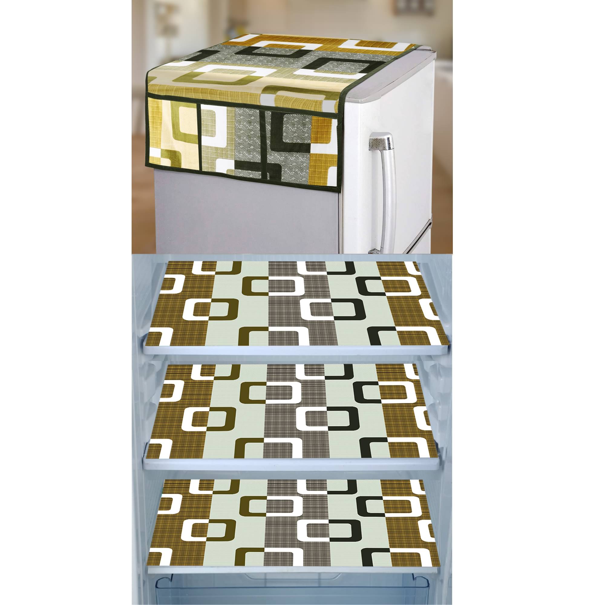 E-Retailer - Green PVC Fridge Top Cover (Pack of 4) E-Retailer - Green PVC Fridge Top Cover (Pack of 4)