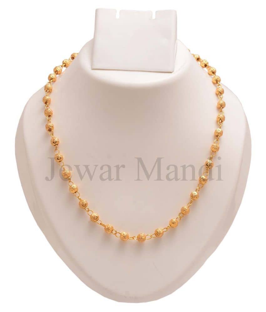Jewar Mandi Chain Gold Plated Rich Look Long Size Latest Designer Daily Use Jewelry for Men Women, Boys Girls, Unisex - Jewellery Sets | Buy online on ZillyBuy