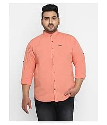 Urbano Plus 100 Percent Cotton Orange Shirt