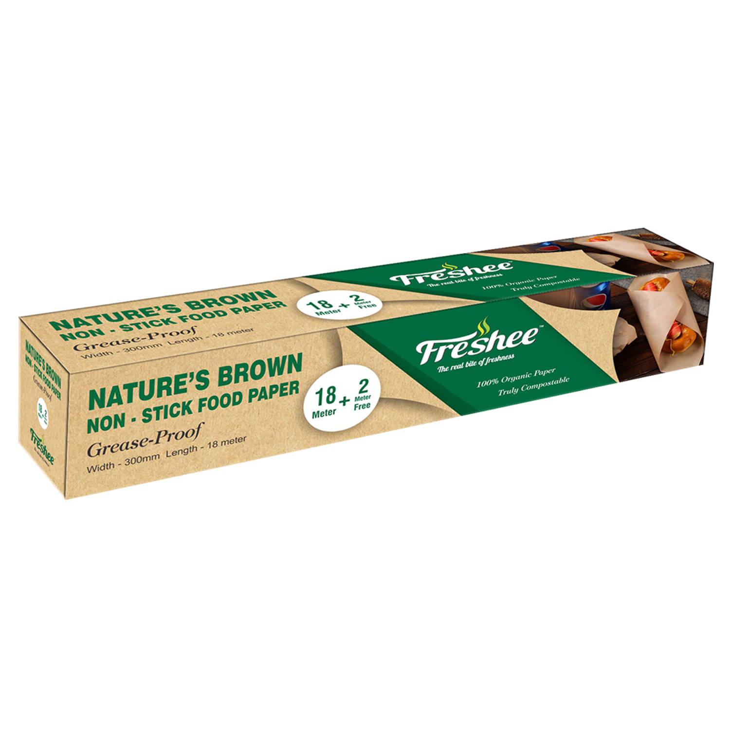     			Freshee Greaseproof Paper Organic Paper - Nature's Brown 20m x 300mm