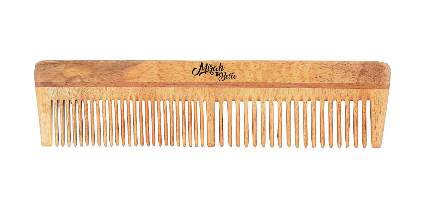     			Mirah Belle Handmade Neem Wood Comb Wide tooth Comb