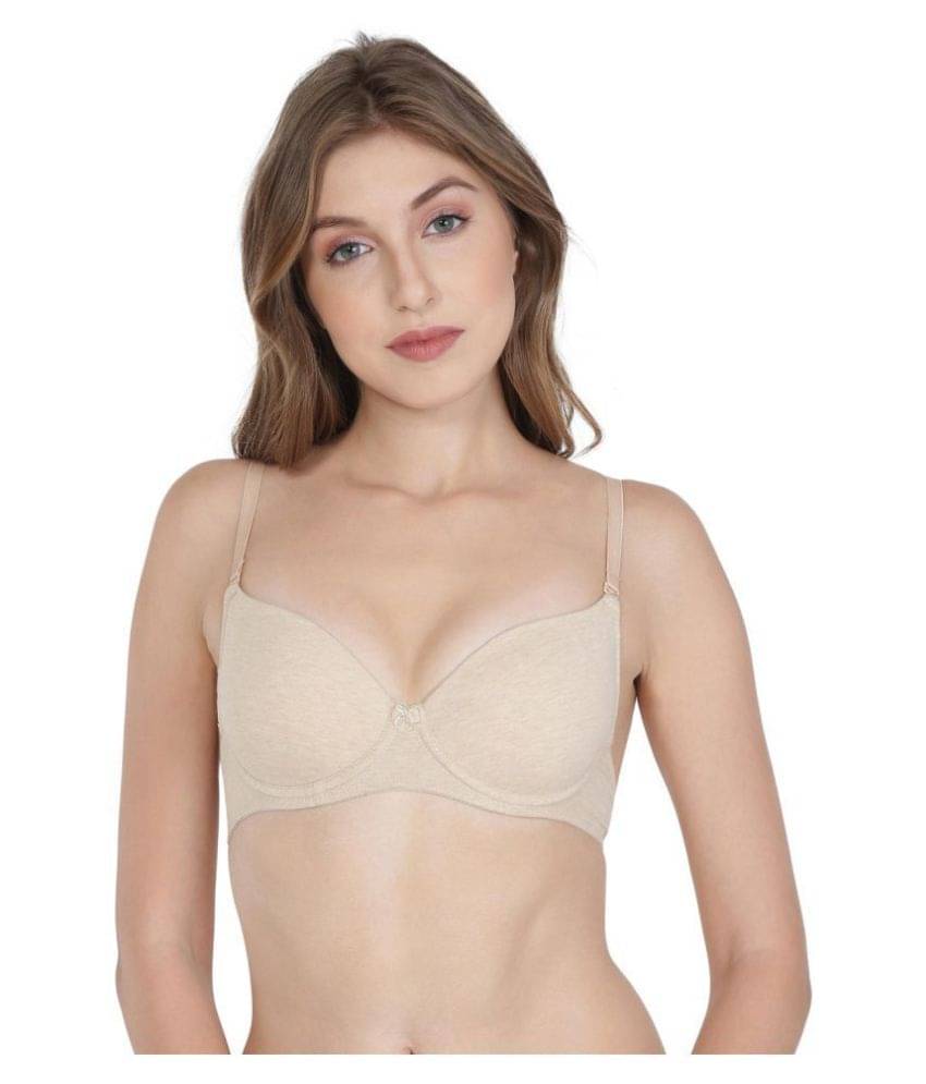 Jockey Cotton Lycra T-Shirt Bra - Beige Jockey Cotton Lycra T-Shirt Bra - Beige