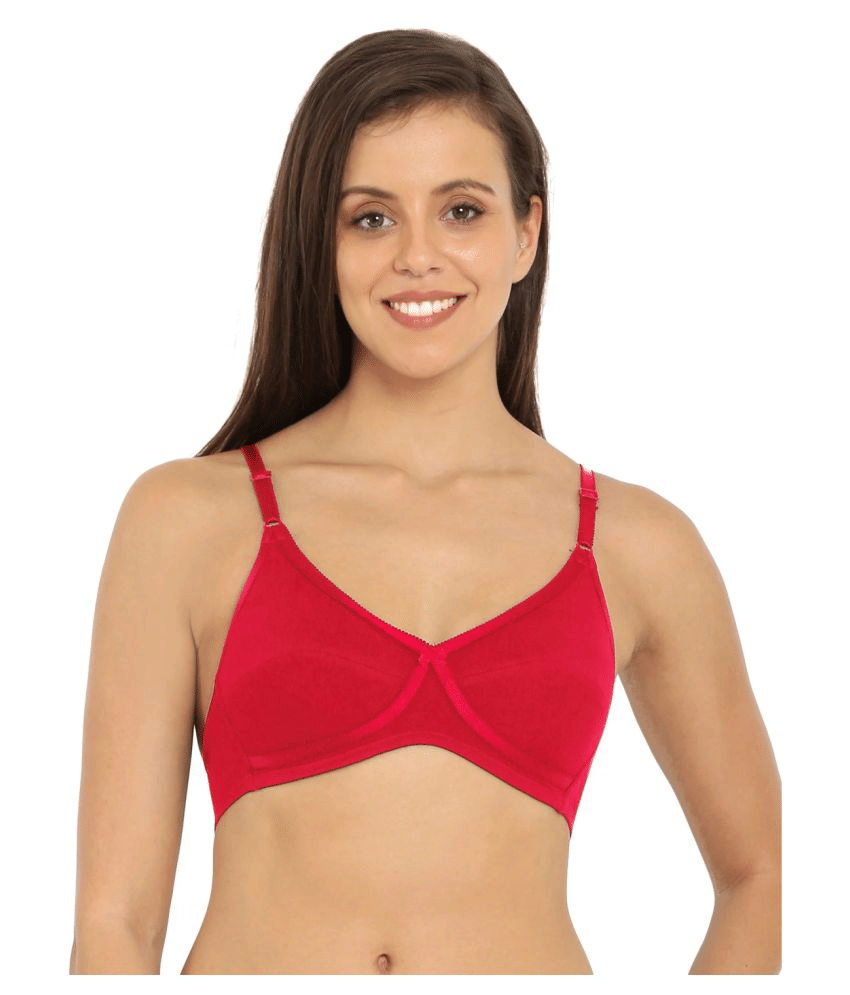     			Jockey Cotton Minimizer Bra - Red
