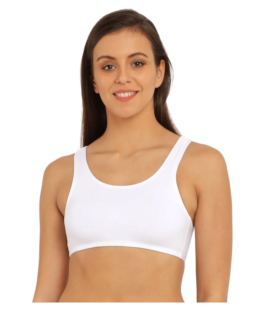     			Jockey Cotton Racerback bra - White